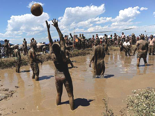 mud volleyball